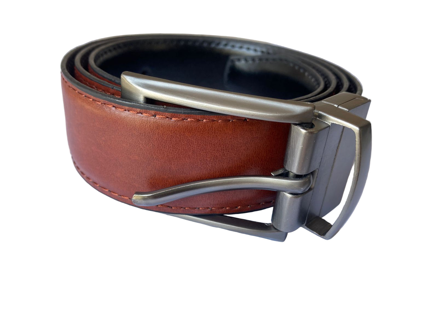 2-in-1 Double-Sided PU Leather Belt for Men Black & Brown
