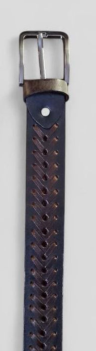 Premium Brown Handwoven Leather Belt – Vintage Casual Style