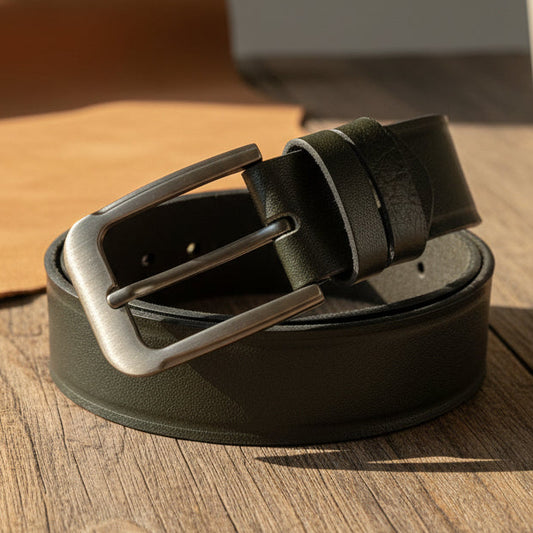 Black Formal Leather Belt