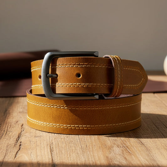 Premium Brown Leather Belt