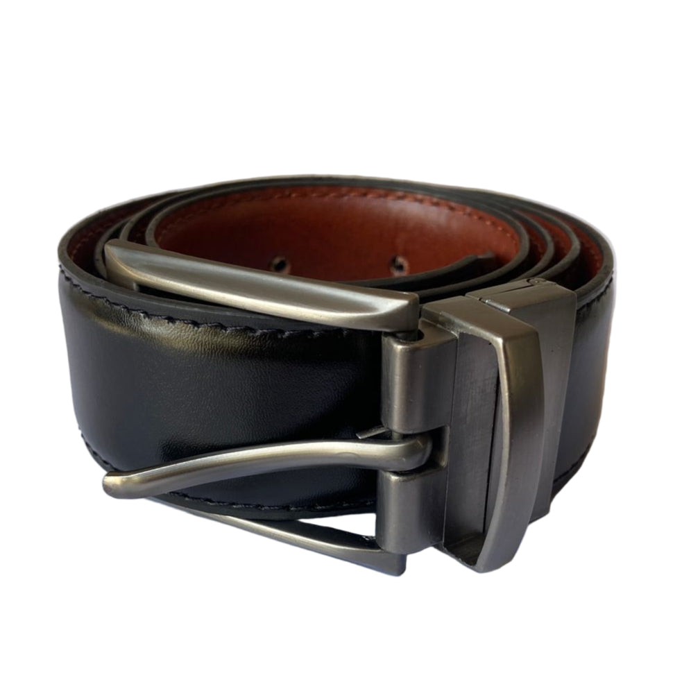 2-in-1 Double-Sided PU Leather Belt for Men Black & Brown