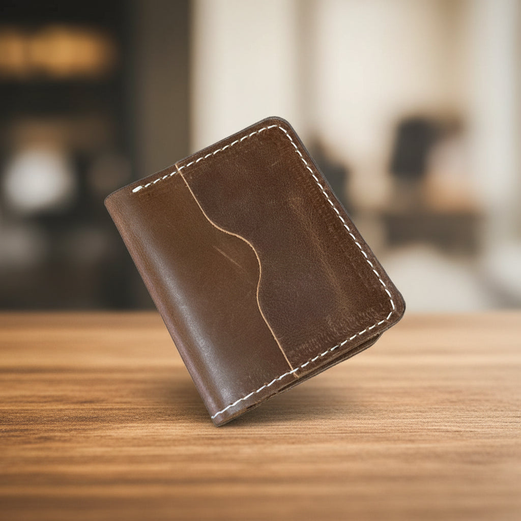 Craft Leather Brown Card Wallet